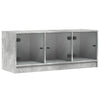 TV-taso lasiovilla betoninharmaa 102x37x42 cm