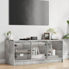 TV-taso lasiovilla betoninharmaa 102x37x42 cm