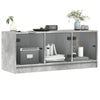 TV-taso lasiovilla betoninharmaa 102x37x42 cm