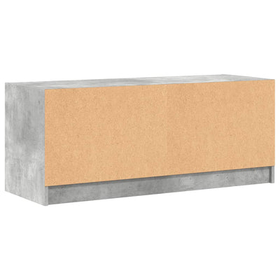 TV-taso lasiovilla betoninharmaa 102x37x42 cm