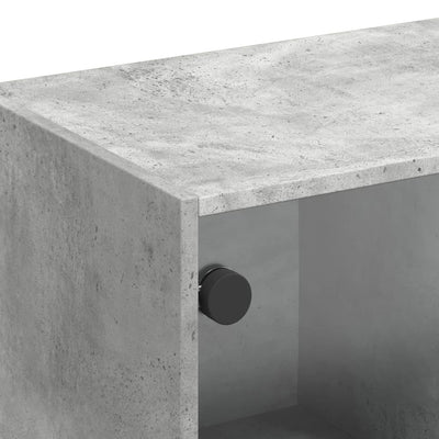 TV-taso lasiovilla betoninharmaa 102x37x42 cm