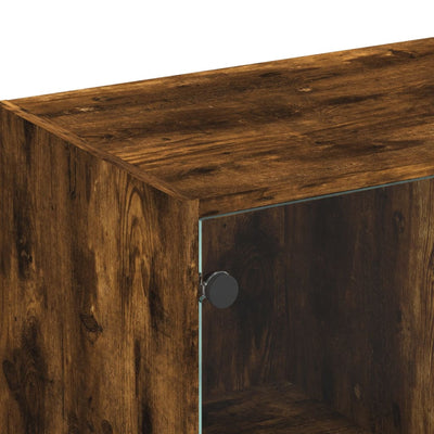 TV-taso lasiovilla savutammi 102x37x42 cm
