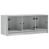 TV-taso lasiovilla harmaa Sonoma 102x37x42 cm