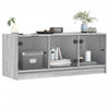 TV-taso lasiovilla harmaa Sonoma 102x37x42 cm
