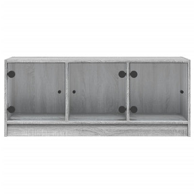 TV-taso lasiovilla harmaa Sonoma 102x37x42 cm