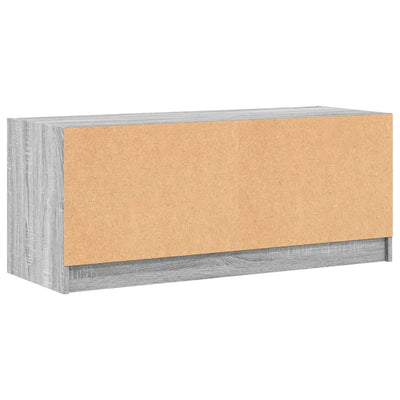 TV-taso lasiovilla harmaa Sonoma 102x37x42 cm
