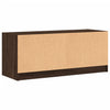 TV-taso lasiovilla ruskea tammi 102x37x42 cm