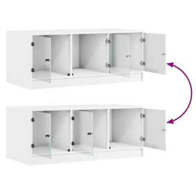 Valkoinen sohvapöytä Lura 102x50x42cm (lasiovilla)