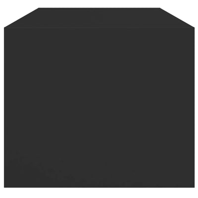 Musta sohvapöytä lasiovilla Lura 102x50x42cm