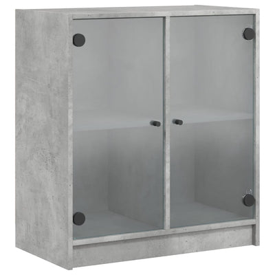Sivukaappi lasiovilla betoninharmaa 68x37x75,5 cm