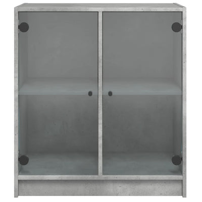 Sivukaappi lasiovilla betoninharmaa 68x37x75,5 cm