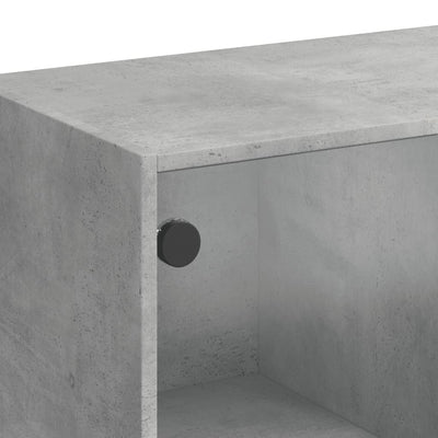 Sivukaappi lasiovilla betoninharmaa 68x37x75,5 cm