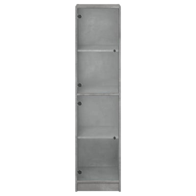 Kaappi lasiovilla betoninharmaa 35x37x142 cm