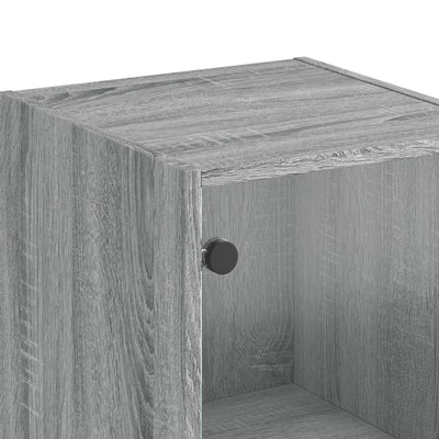 Harmaa kaappi lasiovilla Arvacska 35x37x142cm