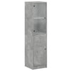 Betoninharmaa kaappi lasiovella Marascu 35x37x142cm