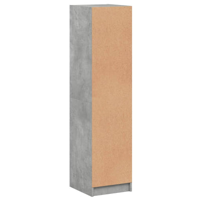 Kaappi lasiovella betoninharmaa 35x37x142 cm