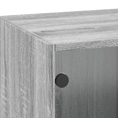 Harmaa seinäkaappi Pava 35x37x100cm (lasiovilla sonoma)