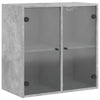 Seinäkaappi lasiovilla betoninharmaa 68x37x68,5 cm
