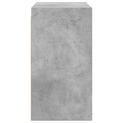 Betoninharmaa seinäkaappi Mitruca 68x37x68,5cm (lasiovilla)