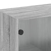 Seinäkaappi lasiovilla harmaa Sonoma 68x37x68,5 cm