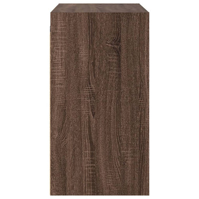 Seinäkaappi lasiovilla ruskea tammi 68x37x68,5 cm