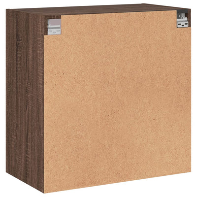 Seinäkaappi lasiovilla ruskea tammi 68x37x68,5 cm