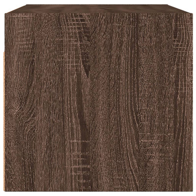 Seinäkaapit lasiovilla 2 kpl ruskea tammi 68,5x37x35 cm