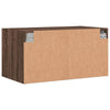 Seinäkaapit lasiovilla 2 kpl ruskea tammi 68,5x37x35 cm