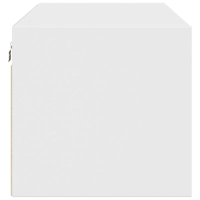 Valkoinen seinäkaappi Sidex 102x37x35cm (lasiovilla)