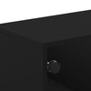 TV-taso lasiovilla musta 102x37x50 cm