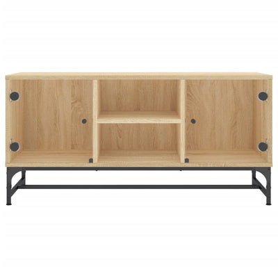 TV-taso lasiovilla Sonoma-tammi 102x37x50 cm