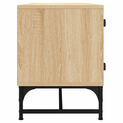TV-taso lasiovilla Sonoma-tammi 102x37x50 cm
