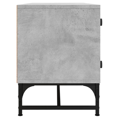 TV-taso lasiovilla betoninharmaa 102x37x50 cm