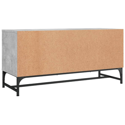 TV-taso lasiovilla betoninharmaa 102x37x50 cm