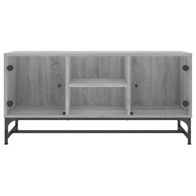 TV-taso lasiovilla harmaa Sonoma 102x37x50 cm
