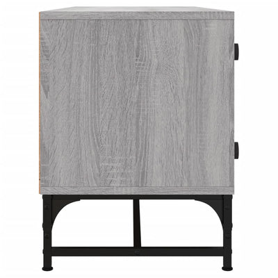 TV-taso lasiovilla harmaa Sonoma 102x37x50 cm