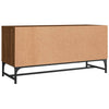 TV-taso lasiovilla ruskea tammi 102x37x50 cm