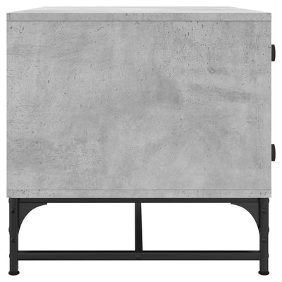 Betoninharmaa sohvapöytä Iliesiu 68,5x50x50cm (lasiovilla)