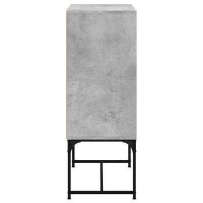 Sivukaappi lasiovilla betoninharmaa 69x37x100 cm