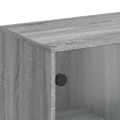 Sivukaappi lasiovilla harmaa Sonoma 69x37x100 cm
