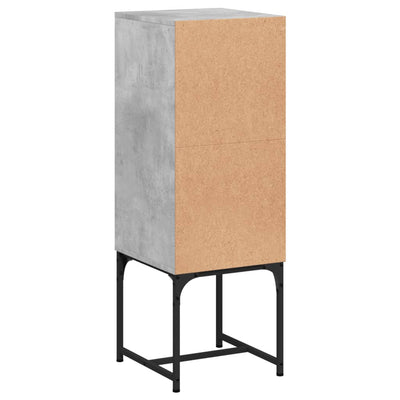 Sivukaappi lasiovella betoninharmaa 35x37x100 cm
