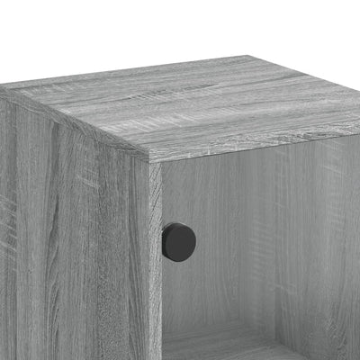 Sivukaappi lasiovella harmaa Sonoma 35x37x100 cm