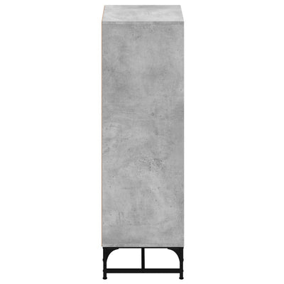 Betoninharmaa kaappi lasiovilla Kayleigh 35x37x120cm