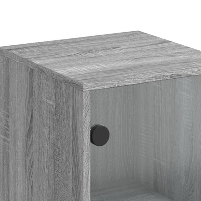 Harmaa kaappi lasiovilla Kayleigh 35x37x120cm