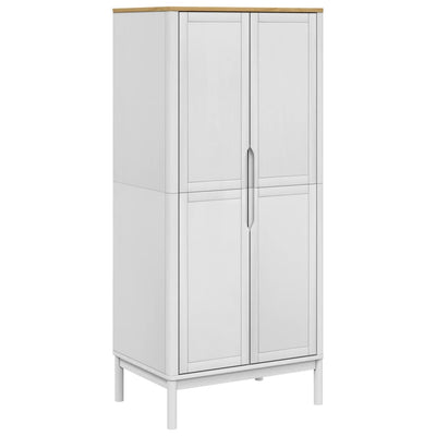 Vaatekaappi FLORO valkoinen 77x53x171 cm täysi mänty