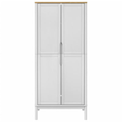 Vaatekaappi FLORO valkoinen 77x53x171 cm täysi mänty