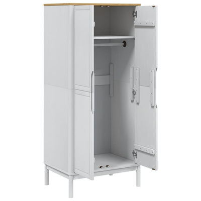 Valkoinen vaatekaappi floro Giuliano 77x53x171cm (mänty)