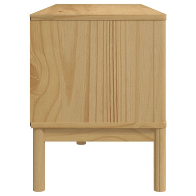 TV-taso FLORO vahanruskea 114x43x55 cm täysi mänty