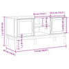 TV-taso FLORO vahanruskea 114x43x55 cm täysi mänty