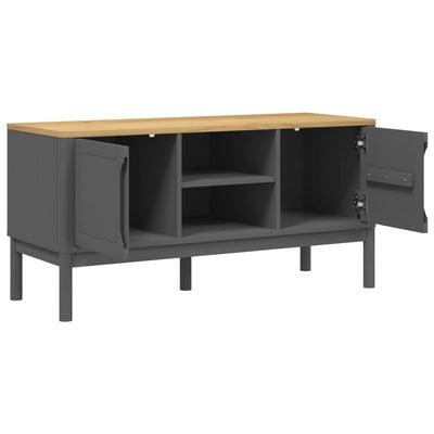 TV-taso FLORO harmaa 114x43x55 cm täysi mänty